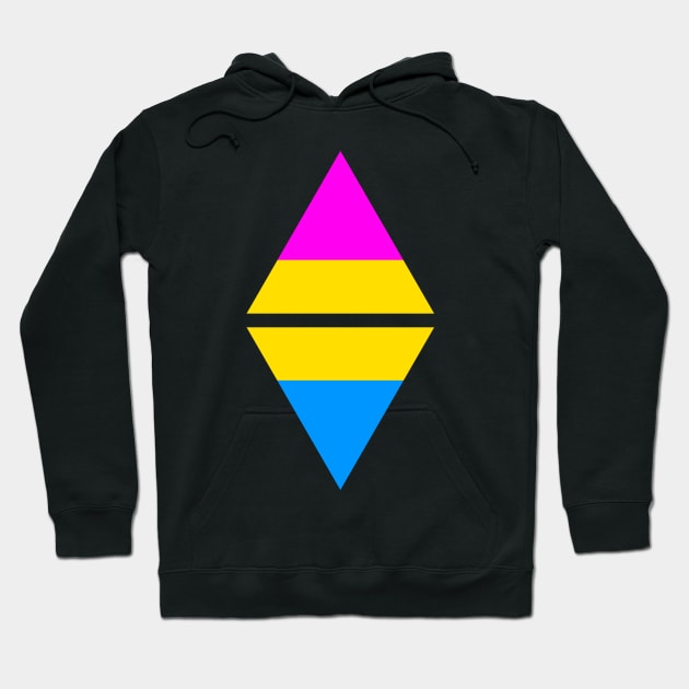 #nerfingwithpride Auxiliary Logo - Pansexual Pride Flag Hoodie by hollowaydesigns